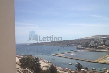 1 Bedroom Penthouse with Sea Views For Rent in Qawra Malta